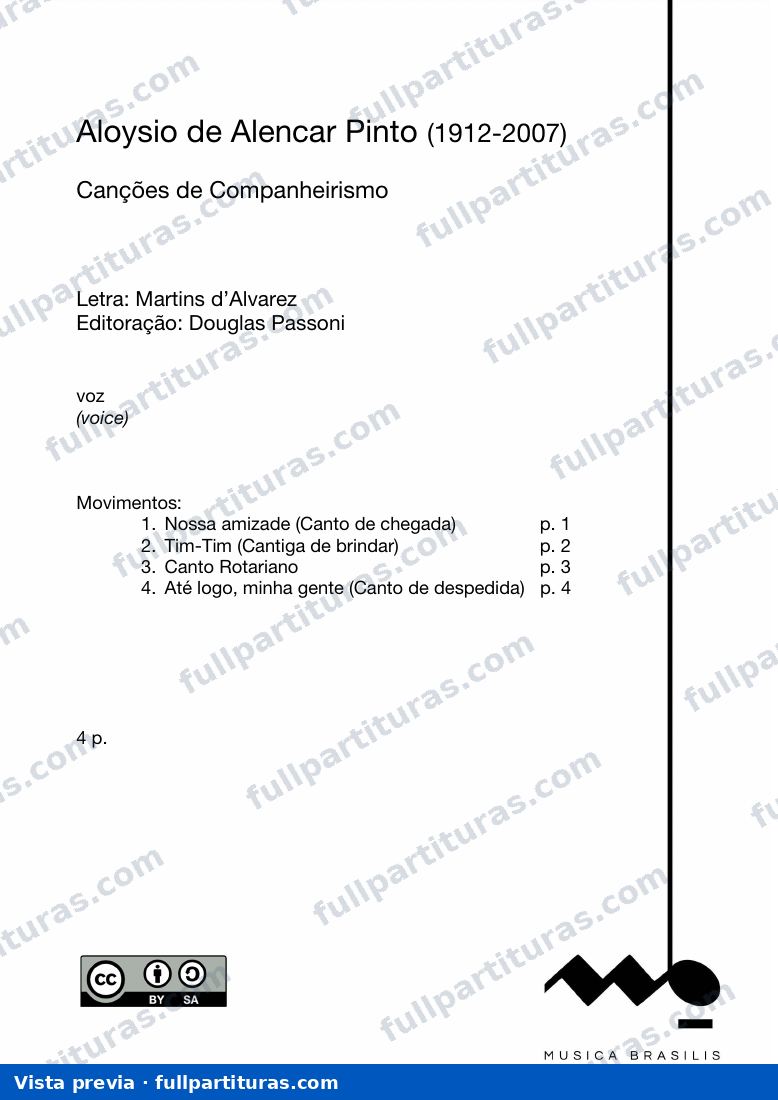 Canções de Companheirismo — preview