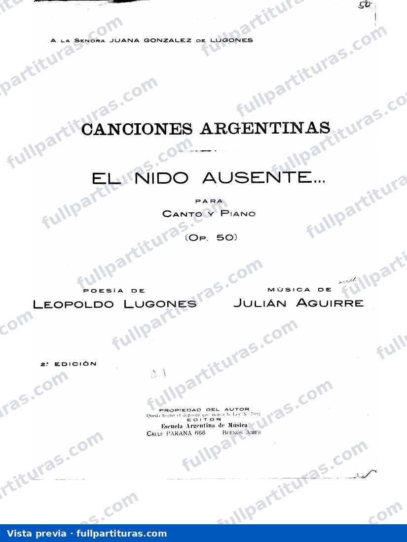 El nido ausente, Op.50 — vista previa
