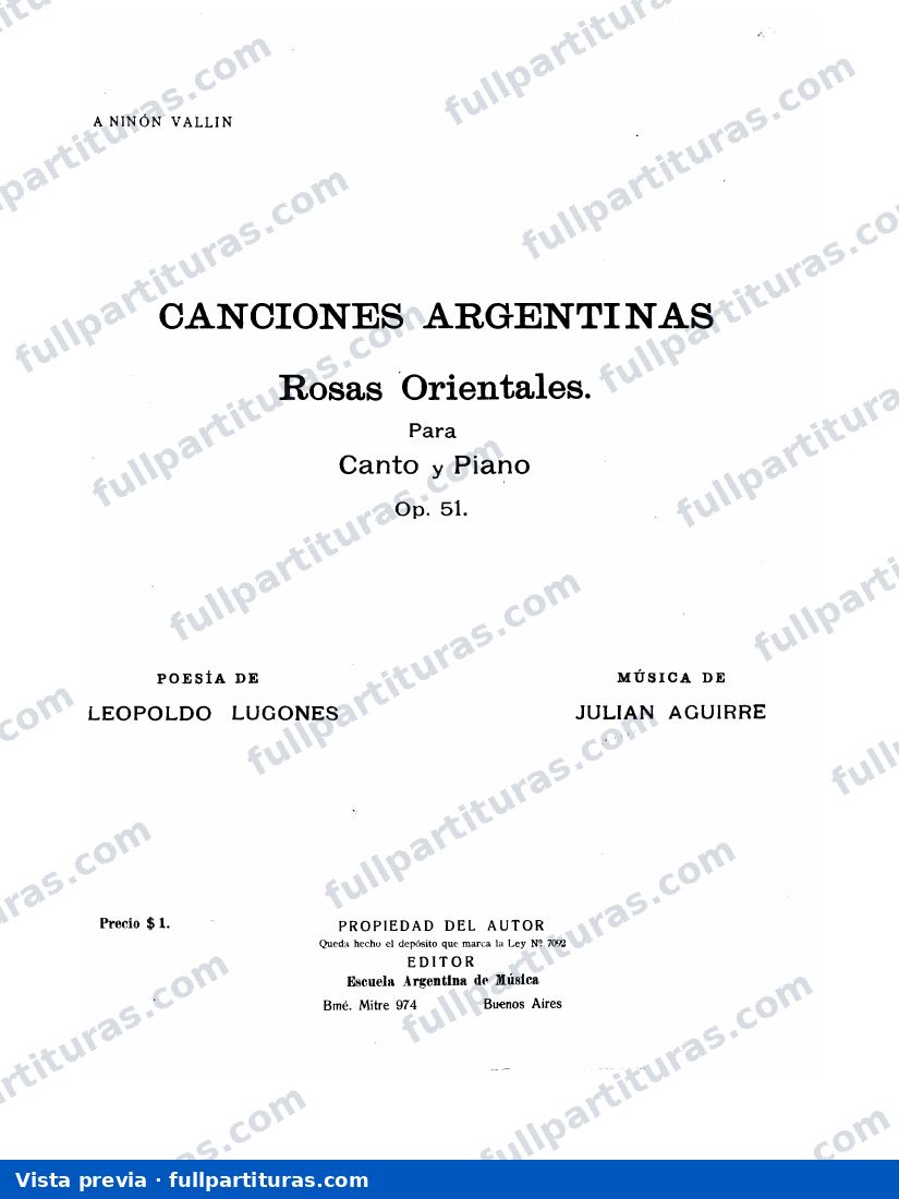 Rosas orientales, Op.51 — preview