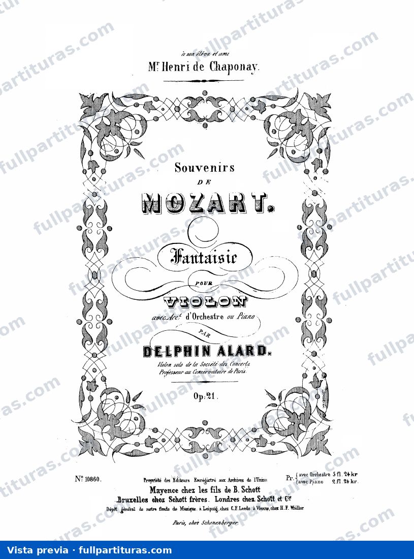 Souvenirs de Mozart, Op.21 — preview