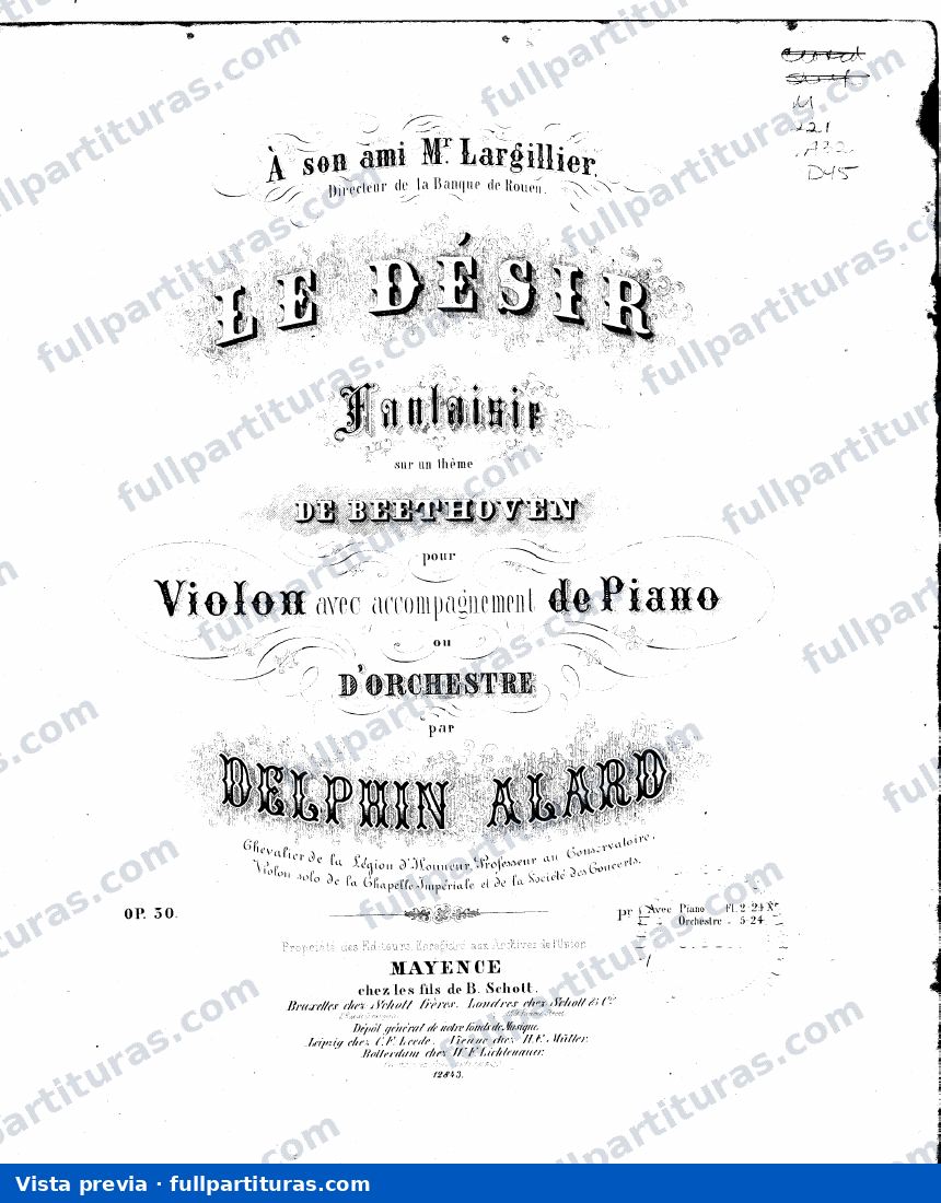 Le desir, Op.30 — preview