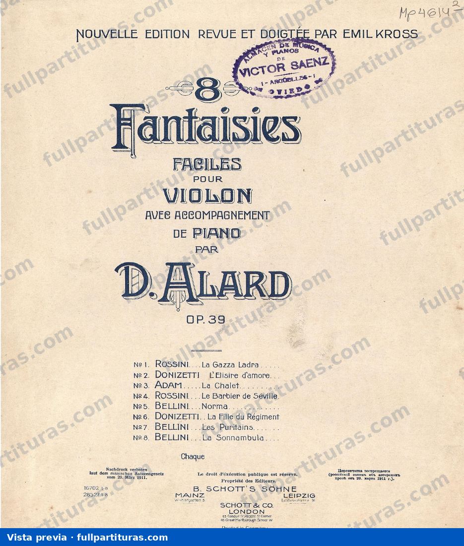 8 Fantaisies faciles, Op.39: Norma — preview