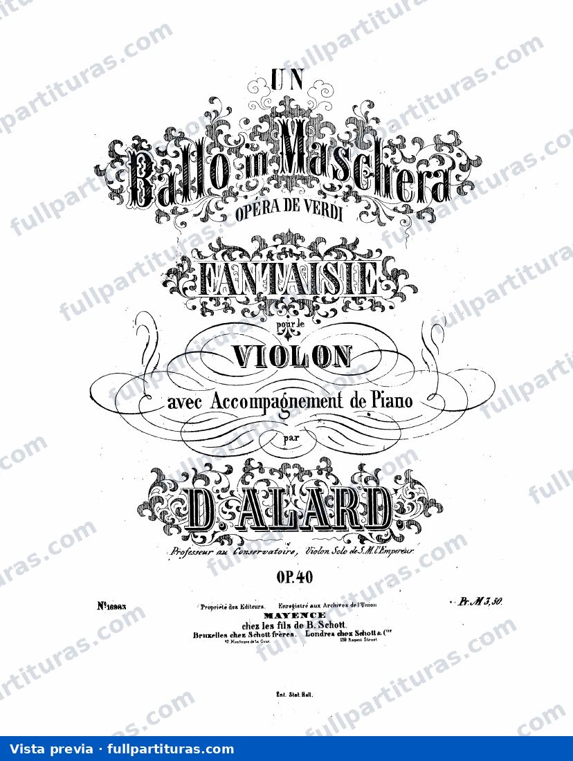 8 Fantaisies faciles, Op.39: Fantaisie sur 'Un ballo in maschera', Op.40 — vista previa