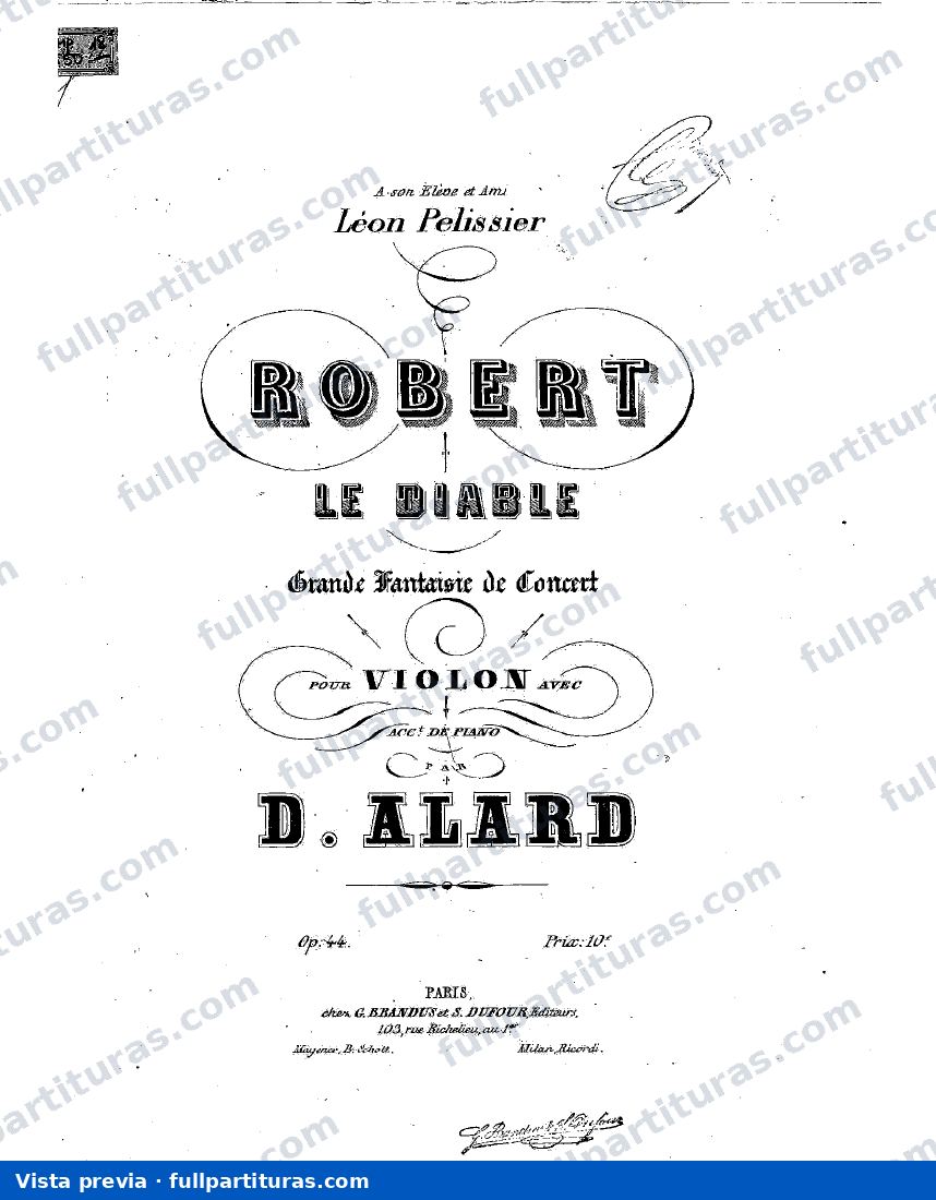 8 Fantaisies faciles, Op.39: Grande fantaisie de concert sur 'Robert le diable', Op.44 — preview