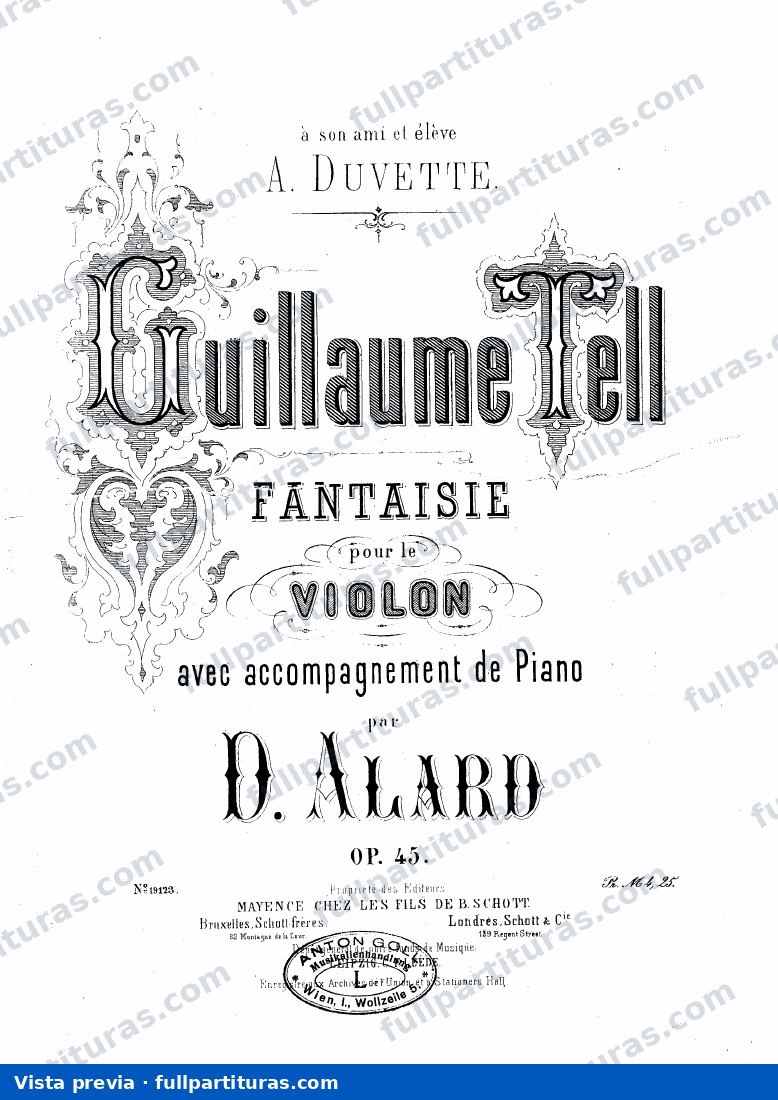 Fantaisie sur 'Guillaume Tell', Op.45 — preview