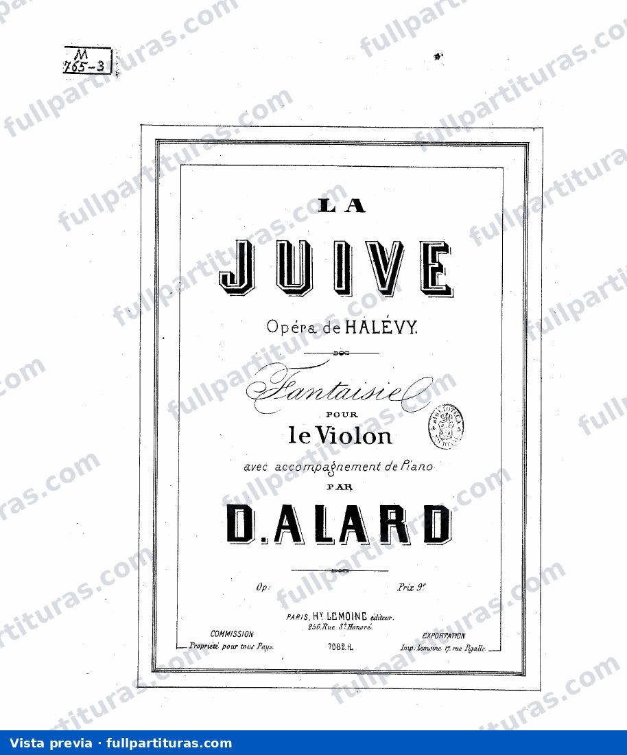 La juive, Op.48 — preview