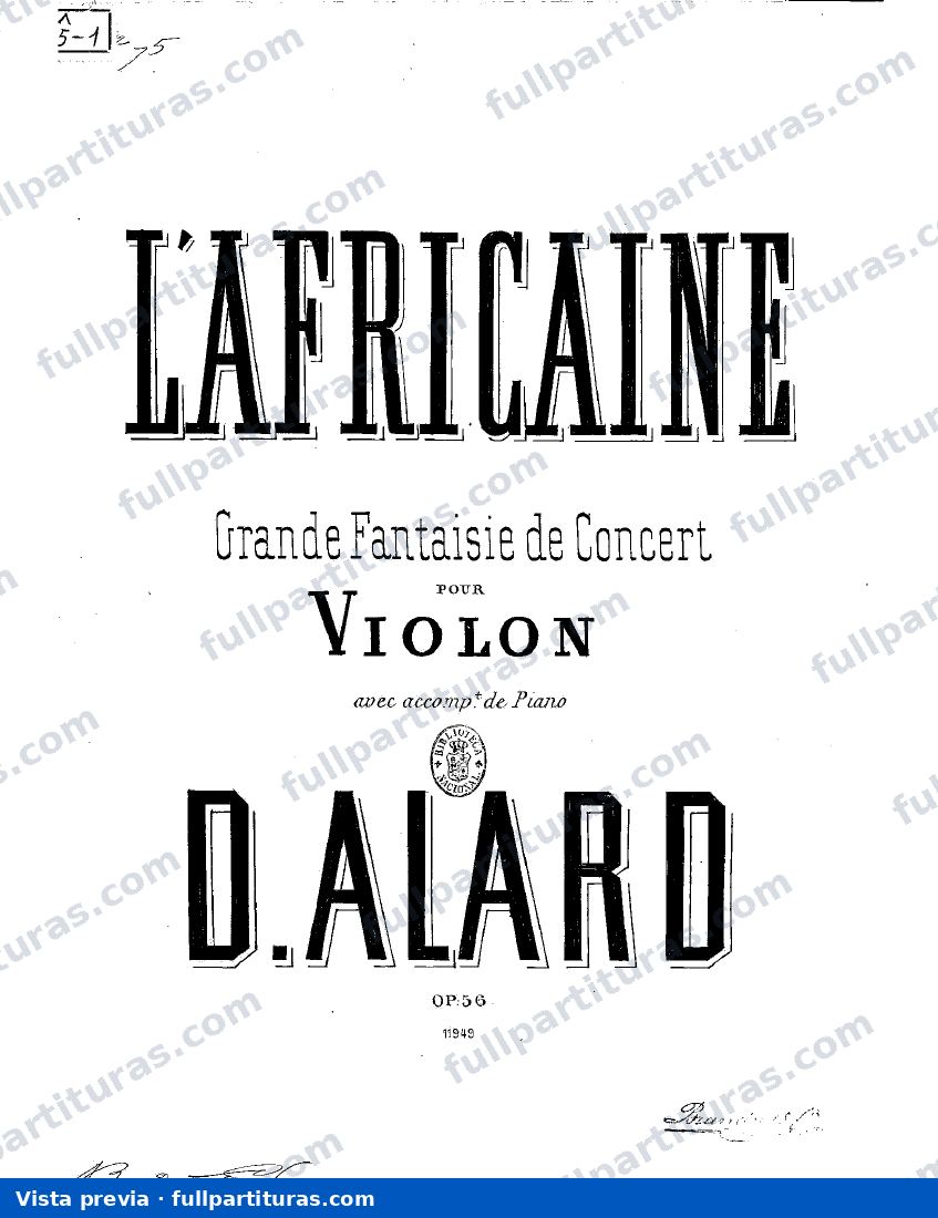 Grande fantaisie de concert sur 'L'Africaine', Op.56 — preview
