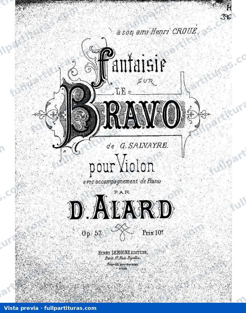 Fantaisie sur 'Le bravo', Op.57 — preview