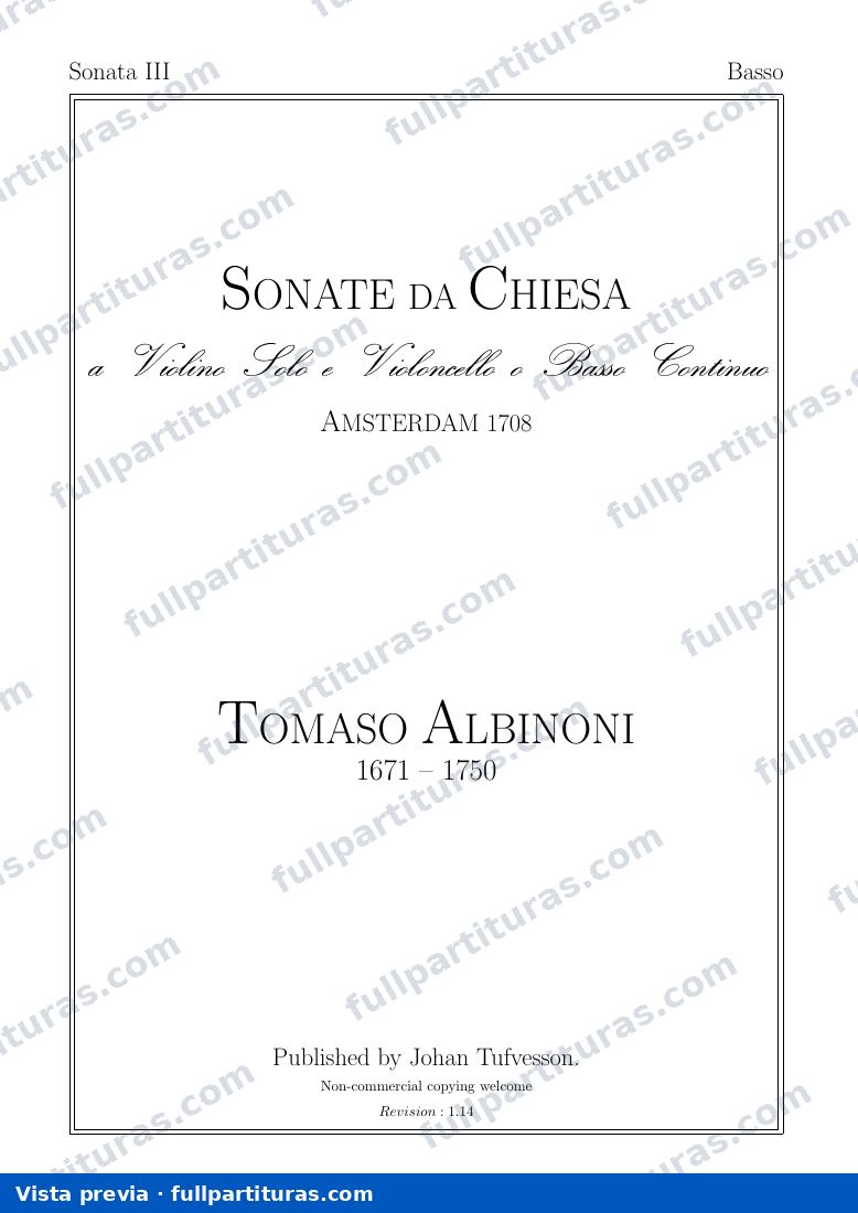 Sonata da chiesa Nº 3: Bajo — preview