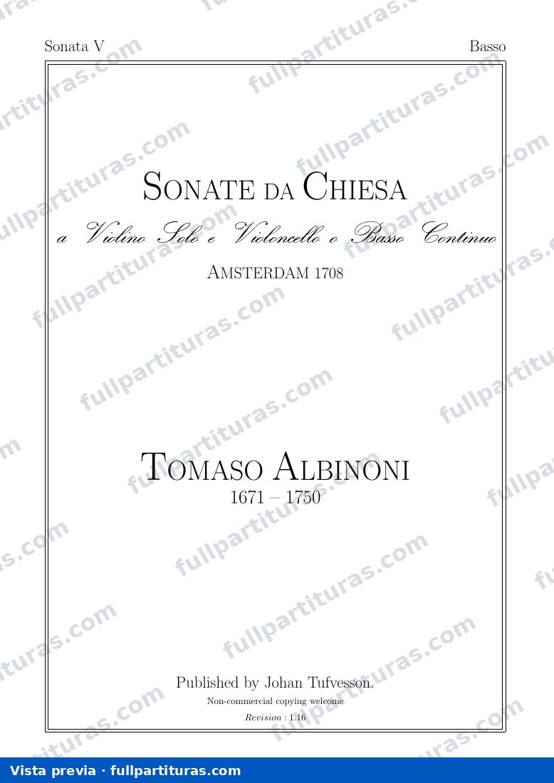 Sonata da chiesa Nº 5: Bajo — preview