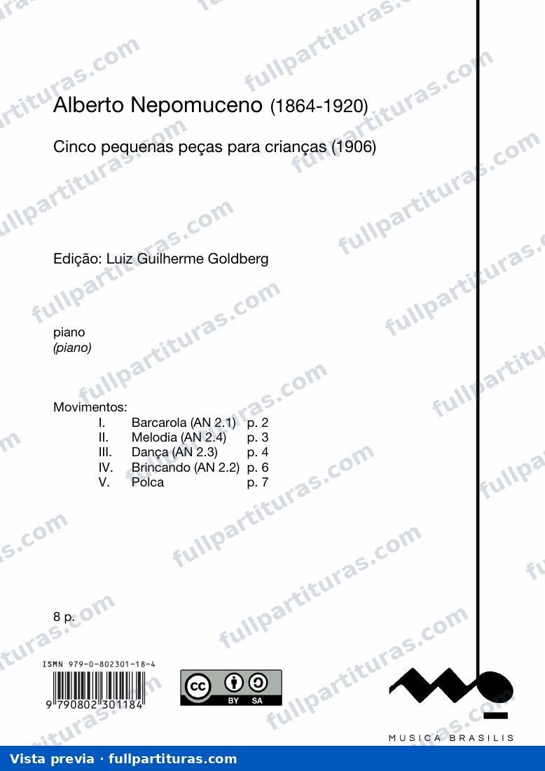 Cinco pequenas peças para crianças — preview