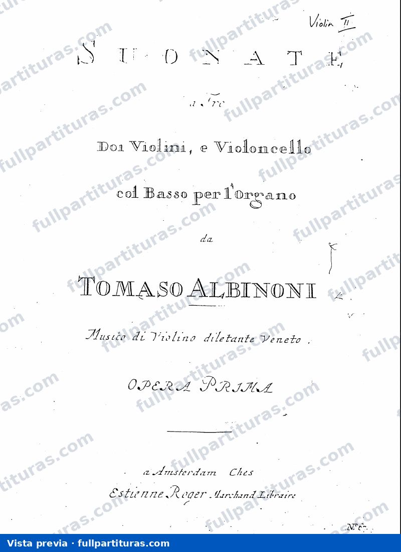12 Trío Sonatas Op. 1: Violín 2 — preview