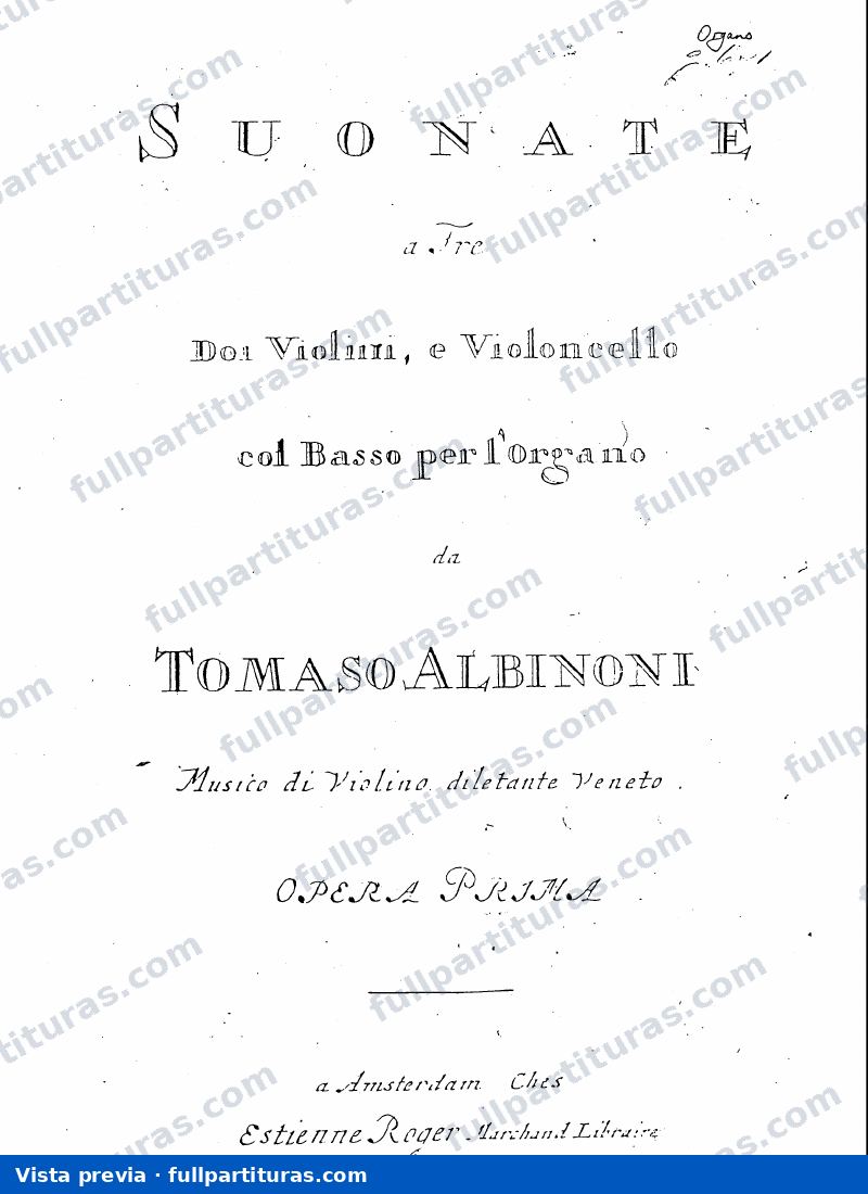 12 Trío Sonatas Op. 1: Órgano — preview