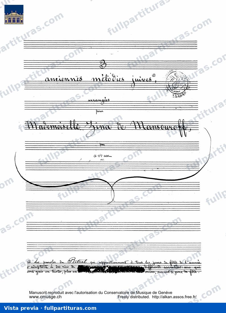 3 anciennes mélodies juives — preview