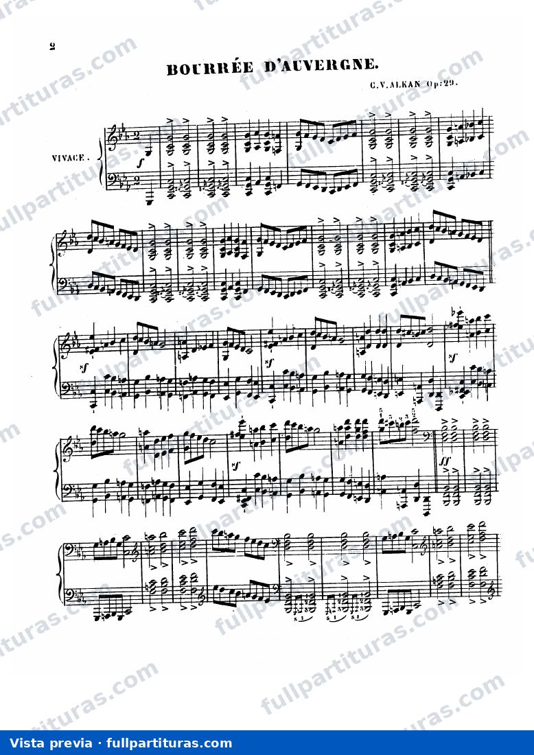Bourrée d'Auvergne, Op.29 — preview