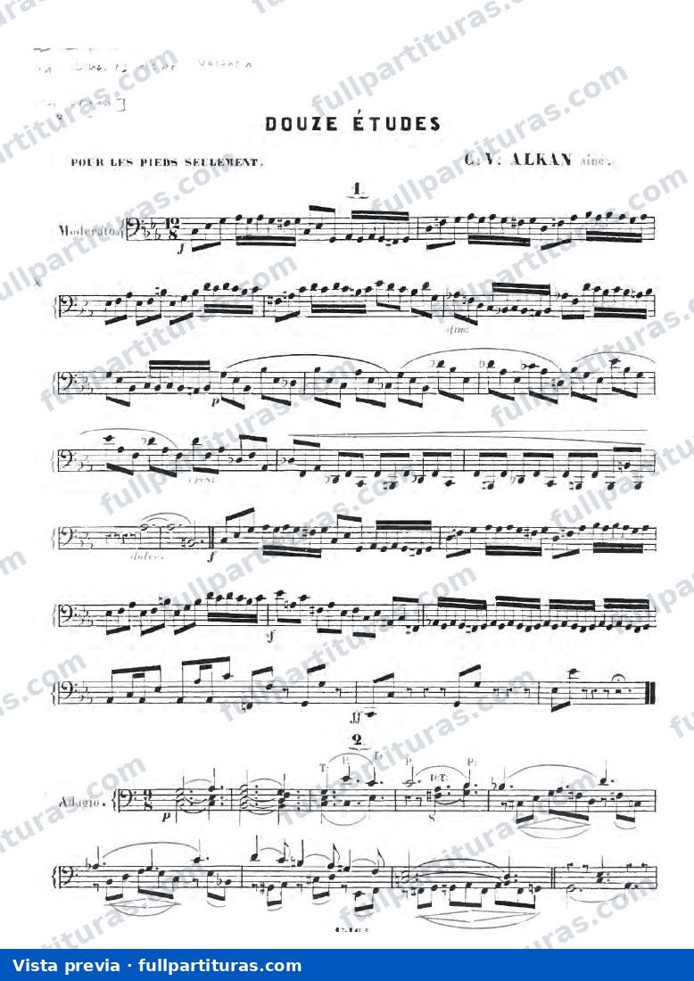 12 Etudes d'orgue pour les pieds seulement — preview