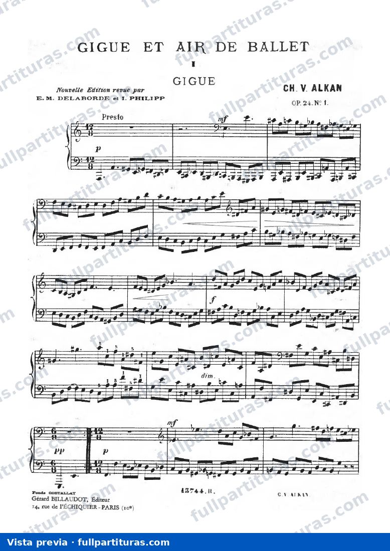 Gigue et Air de Ballet, Op.24 — preview