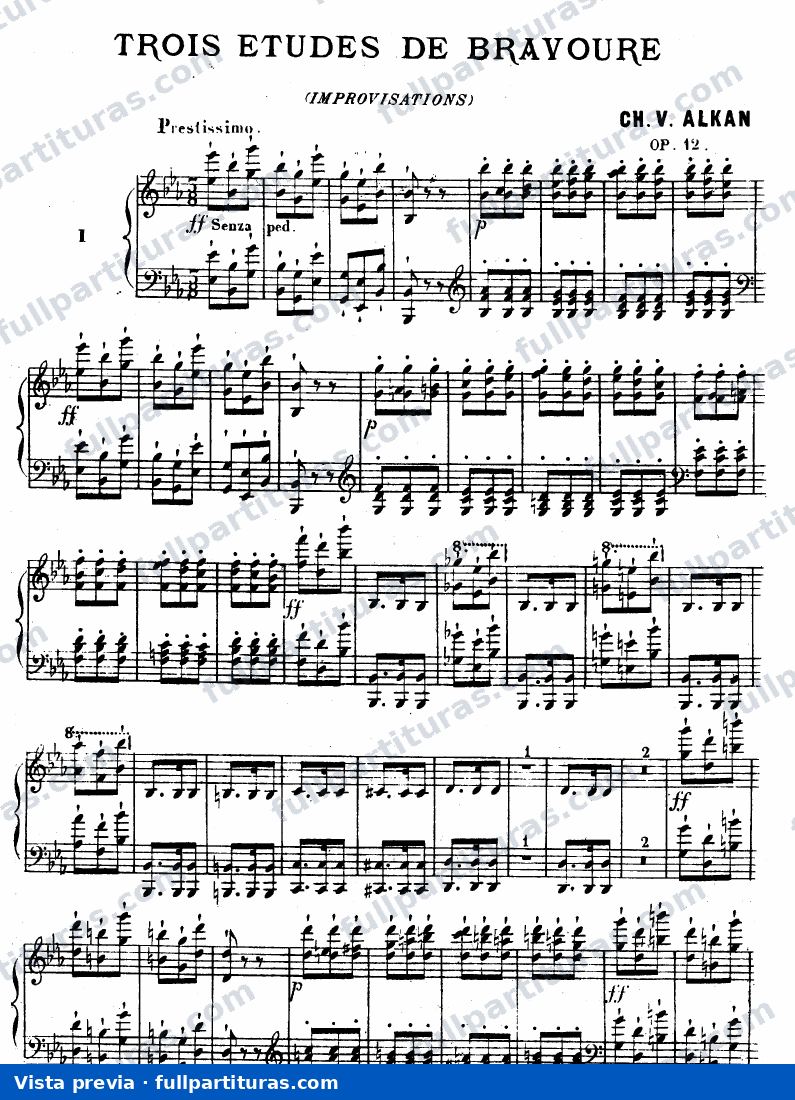 3 Improvisations dans le Style brillant, Op.12 — preview
