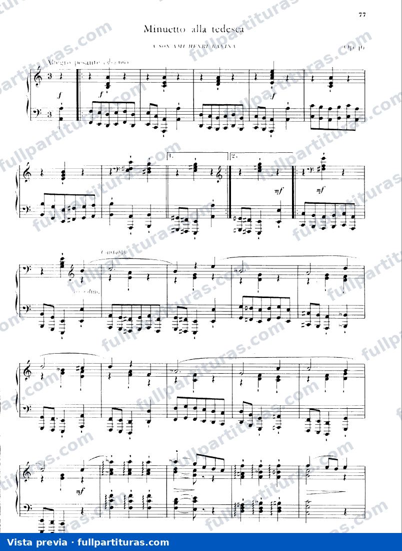 Minuetto alla Tedesca, Op.46 — preview