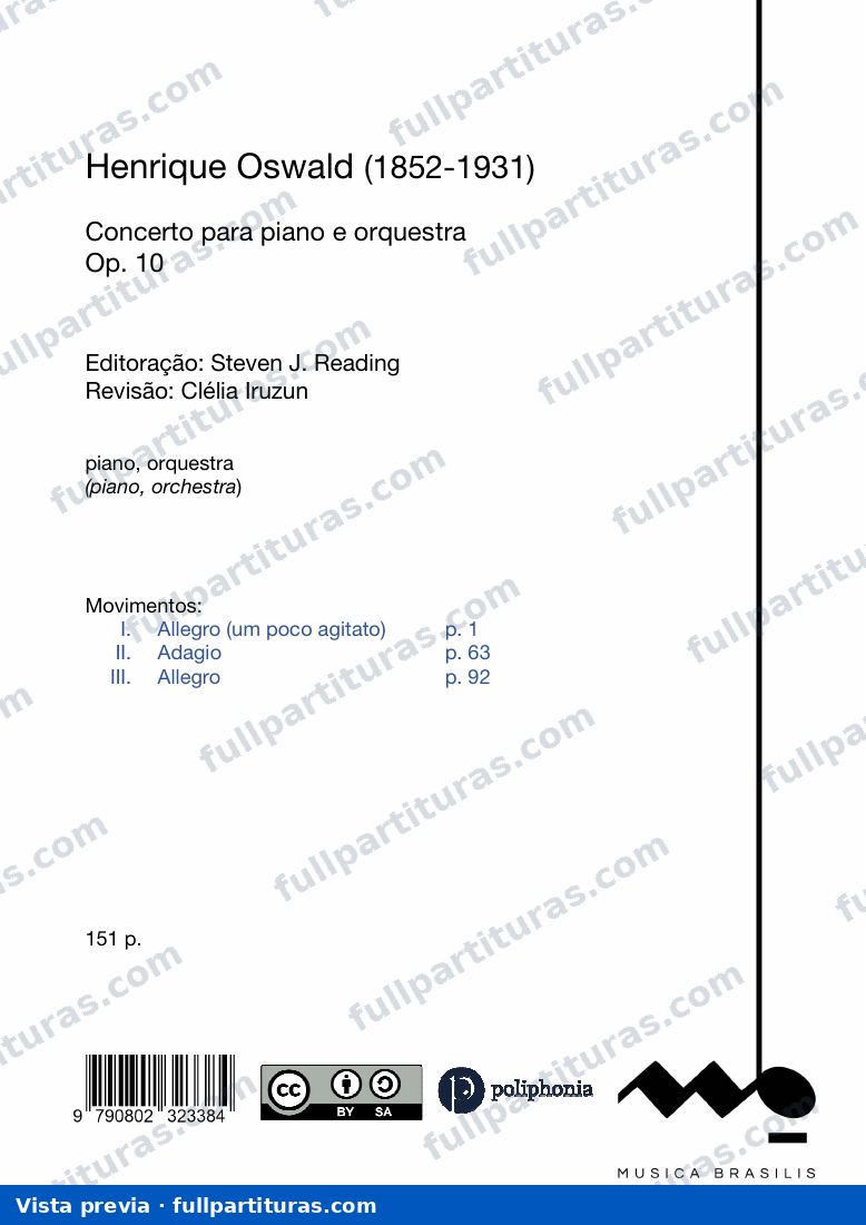 Concerto para piano e orquestra op. 10 — preview