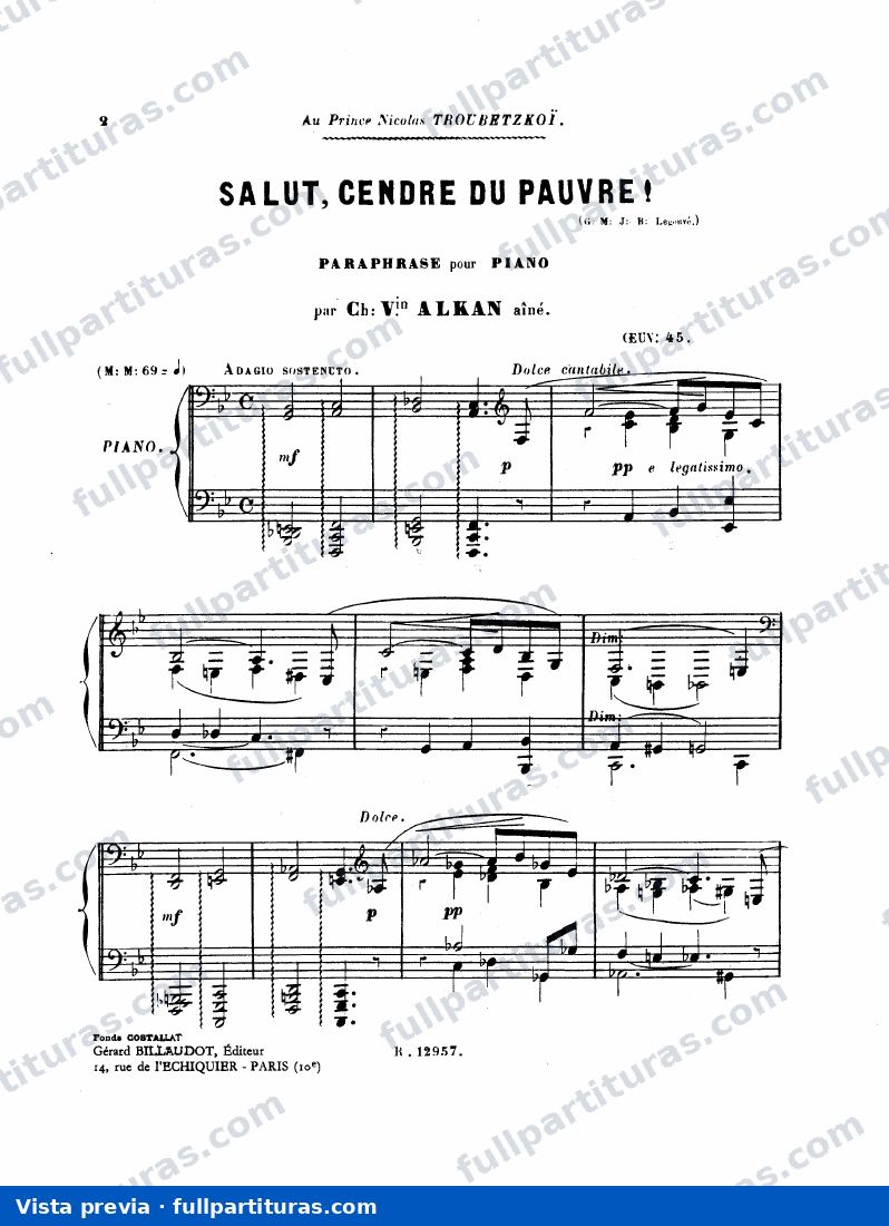 Salut, Cendre de Pauvre, Op.45 — preview