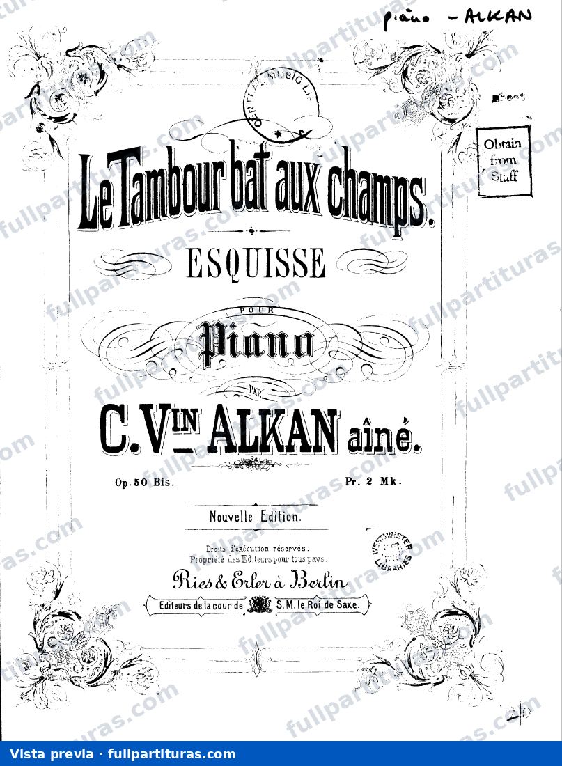 Le Tambour bat aux Champs, Op.50bis — preview