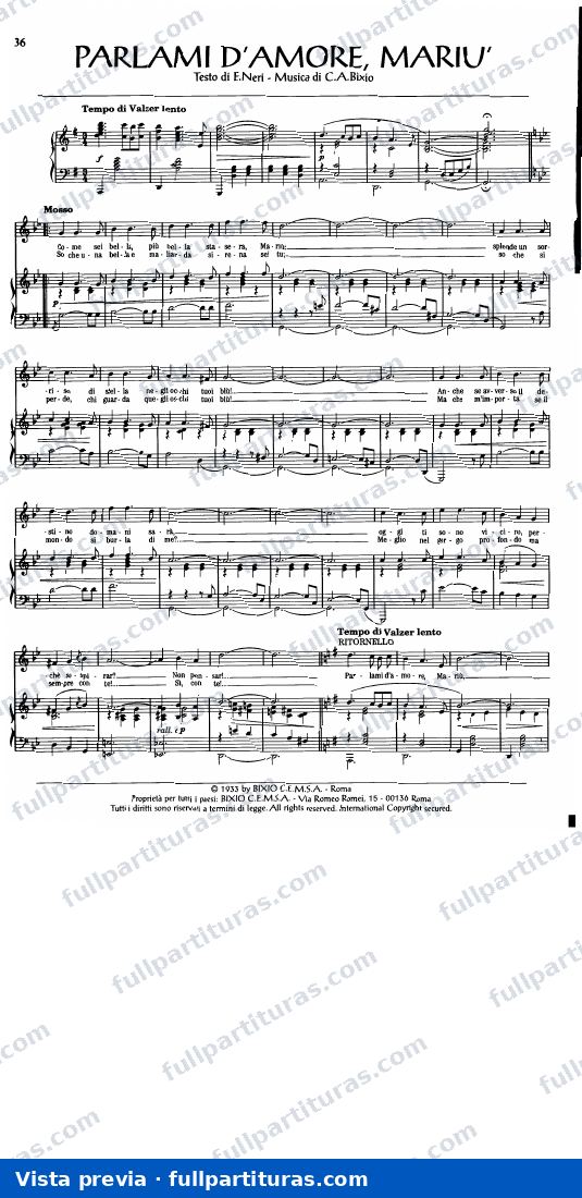 Parlami d'amore Mariù — preview