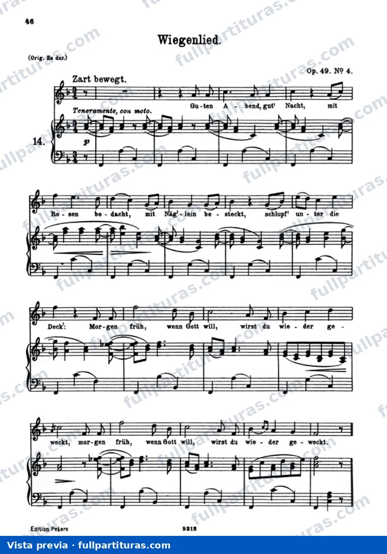 Canción de cuna op. 49 nº 4 — preview
