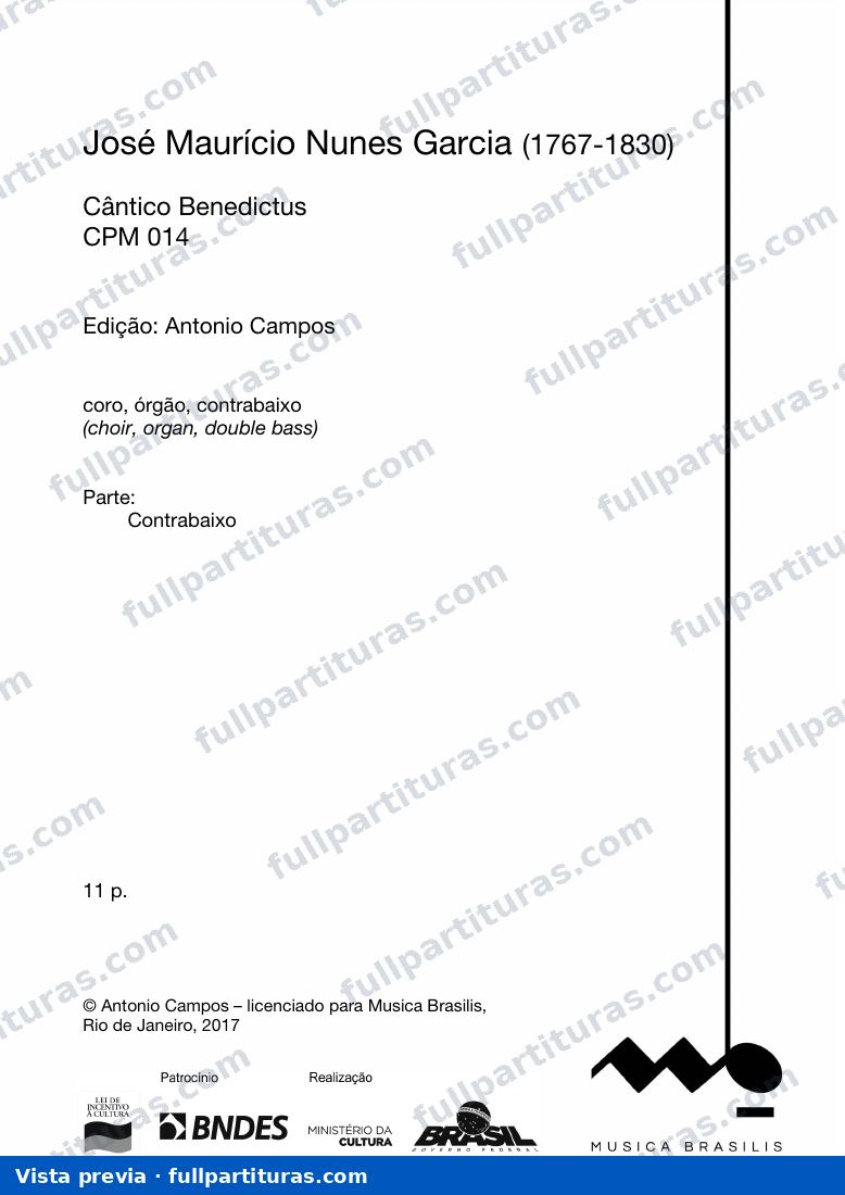Cântico benedictus — preview