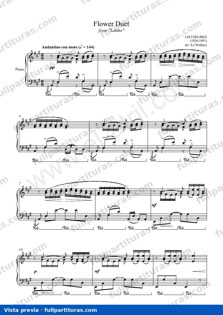 Duo de las Flores de Lakmé: Versión para piano — preview