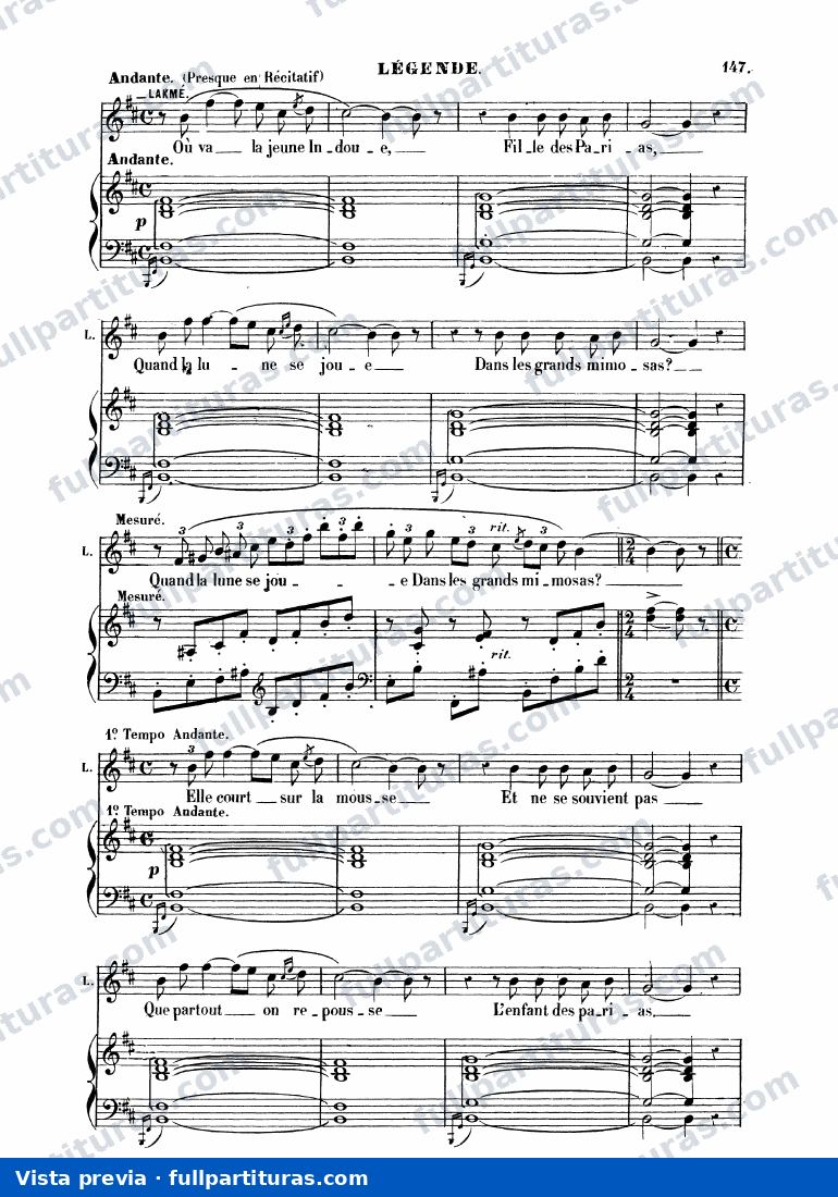 Duo de las Flores de Lakmé: Air des clochettes — preview