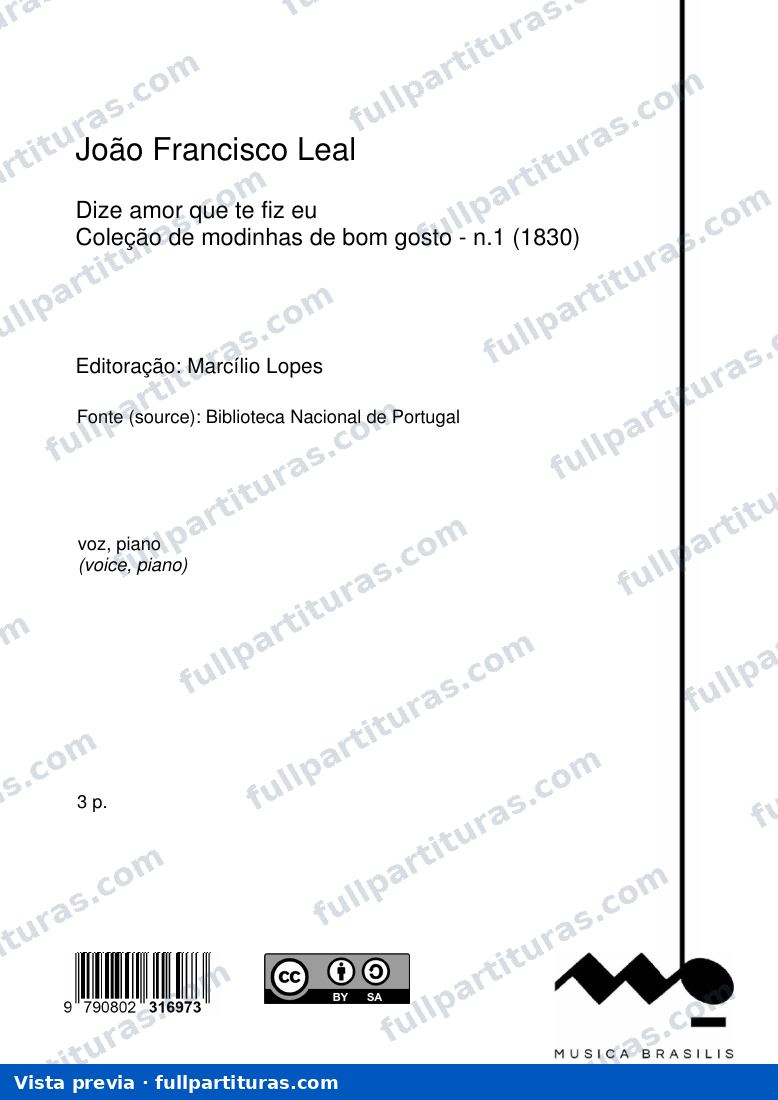 Dize amor que te fiz eu — preview
