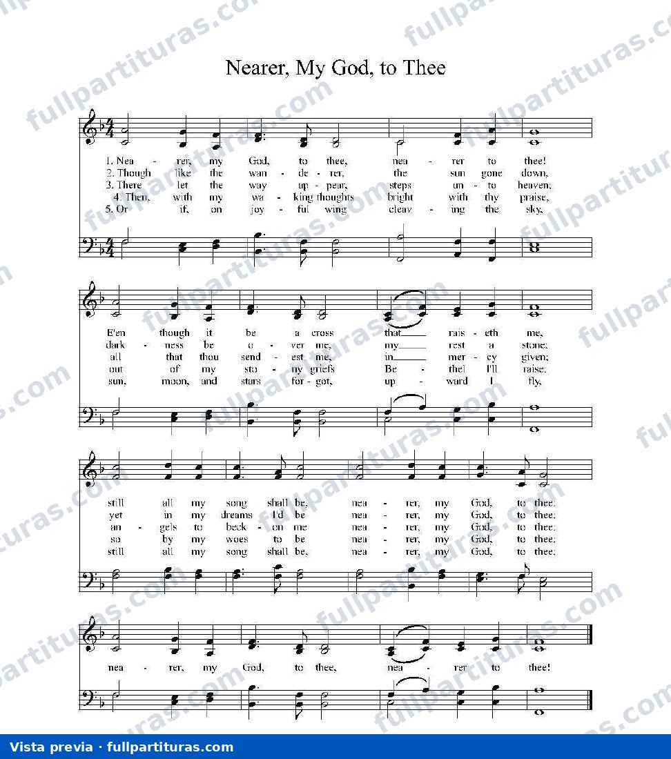 Nearer my god to thee — preview