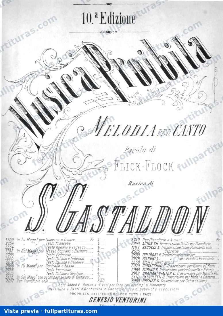 Musica proibita — preview