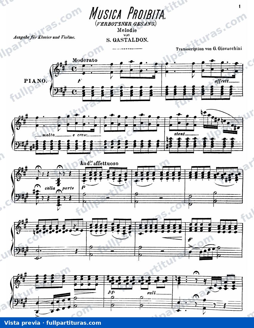 Musica proibita — preview