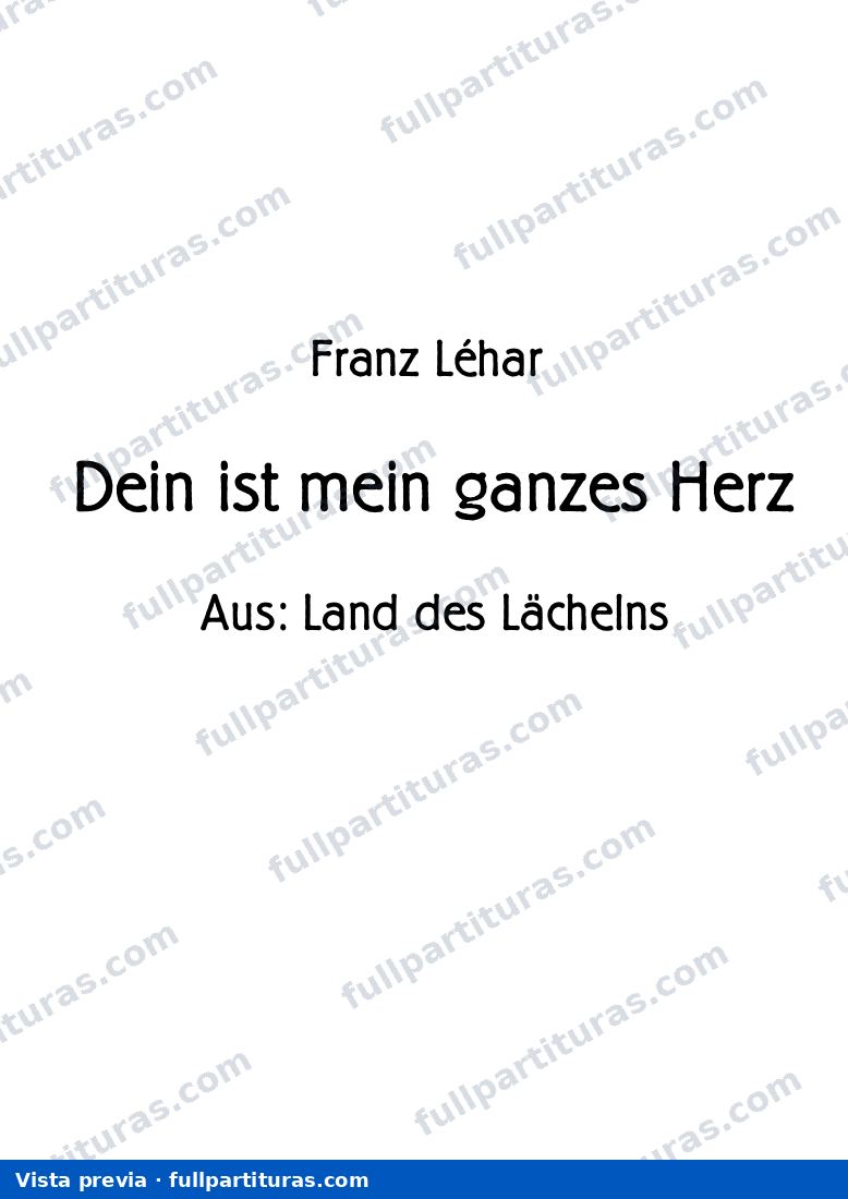Dein ist mein ganzes Herz — preview