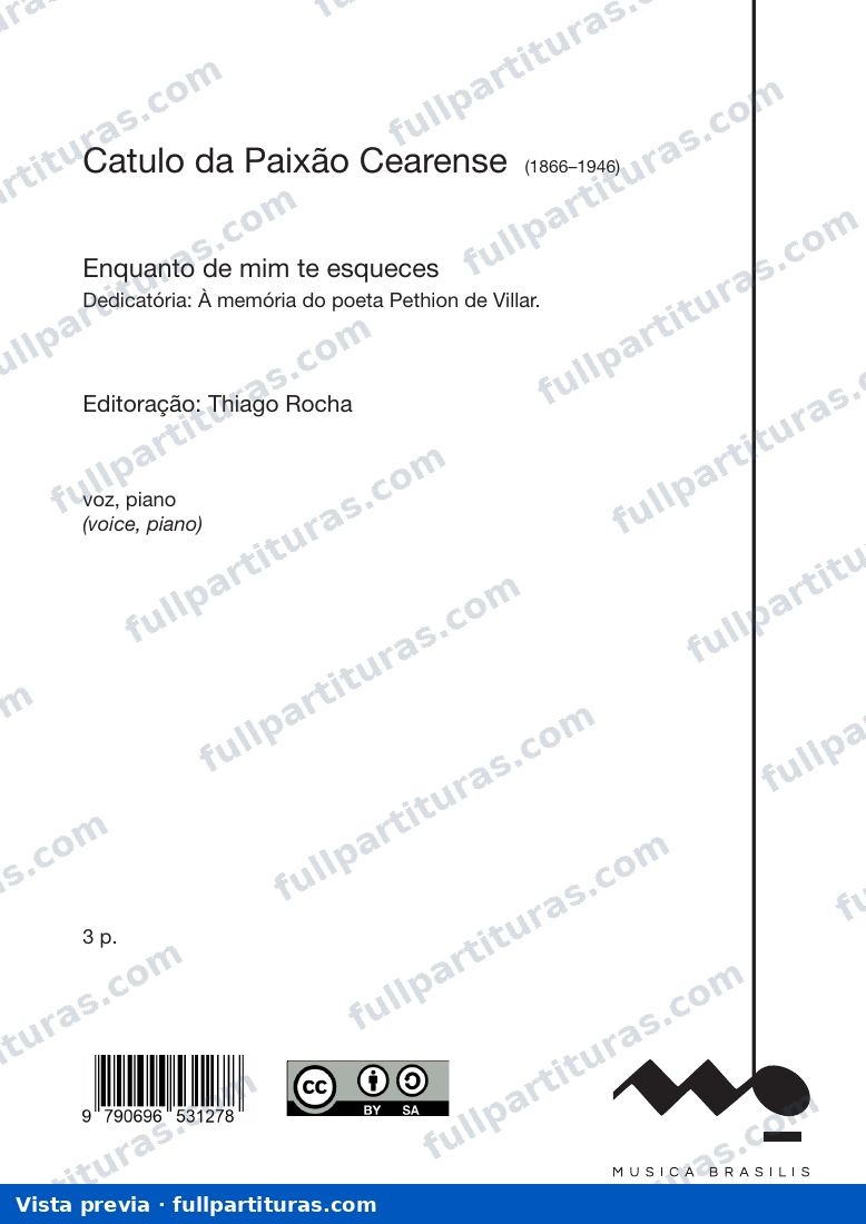 Enquanto de mim te esqueces — preview