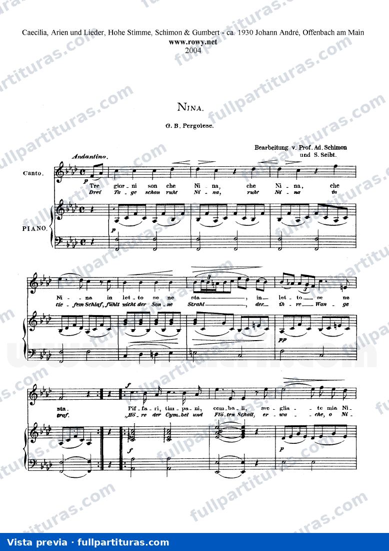 Pergolesi: Nina — preview