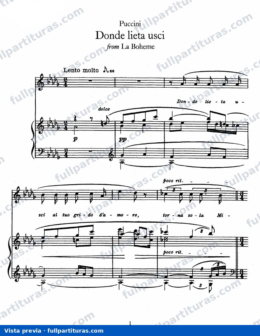 Donde lieta usci — preview