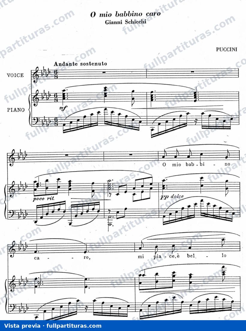 O mio babbino caro — preview