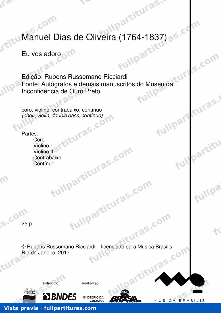 Eu vos adoro (Dó Maior) — preview