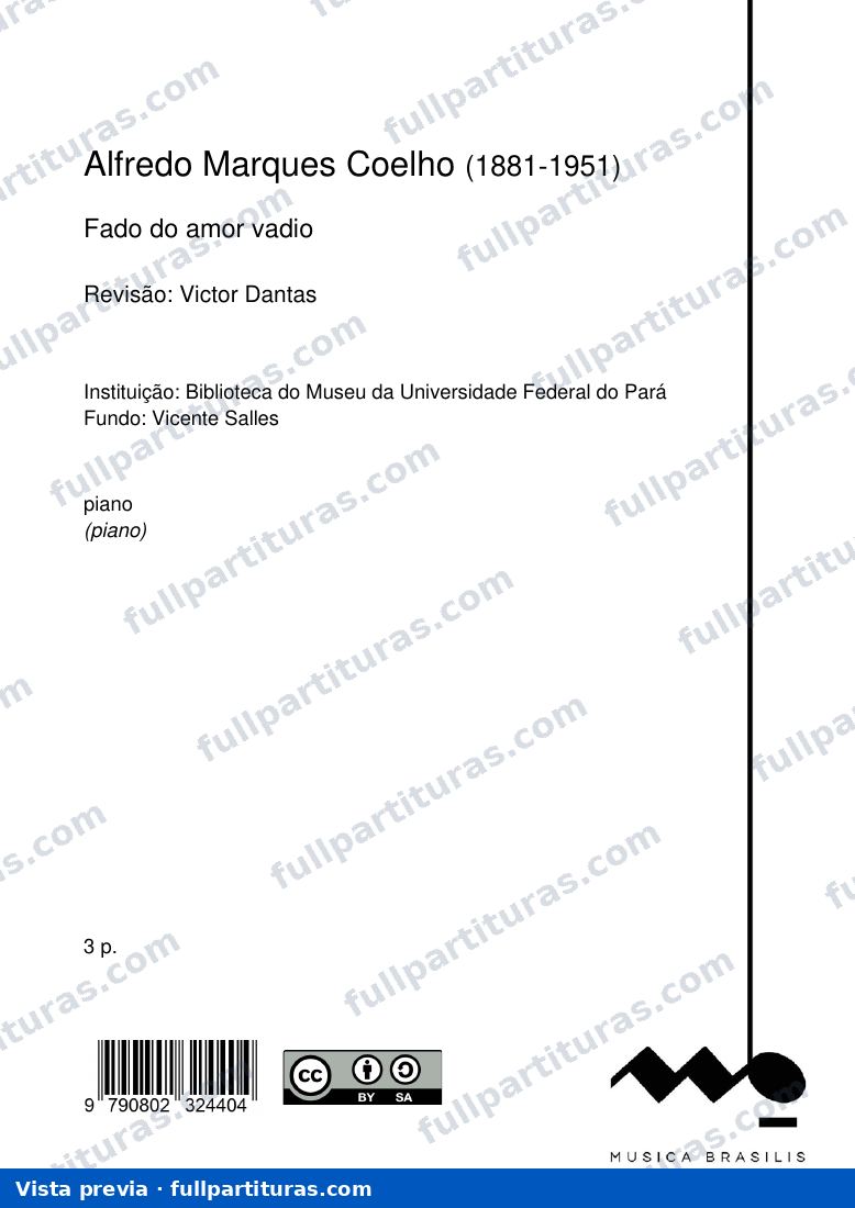 Fado do amor vadio — preview