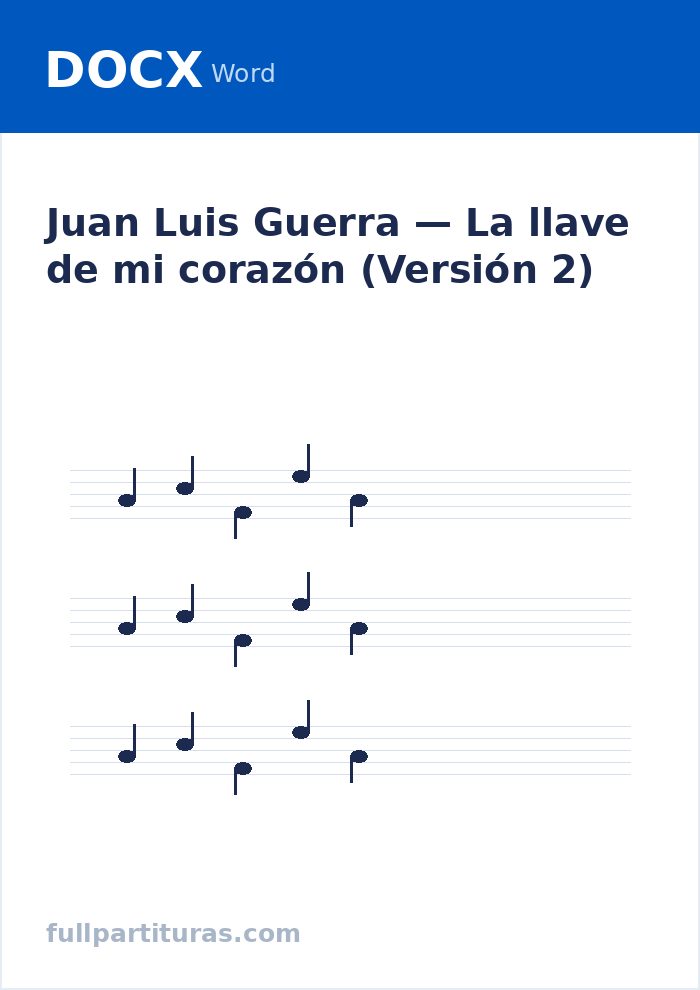 La llave de mi corazón (Versión 2) — Vorschau