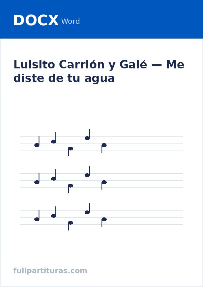 Me diste de tu agua — preview