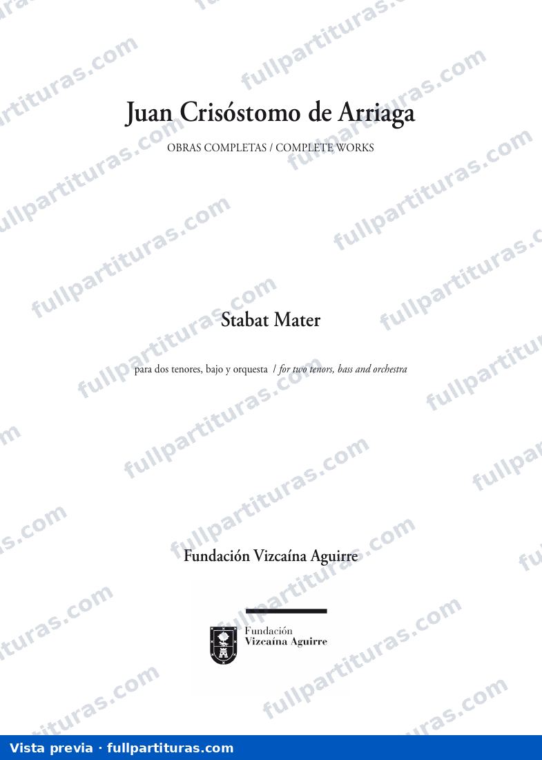 'Stabat Mater' (para dos tenores, bajo y orquesta) [1.2 Mb] — preview