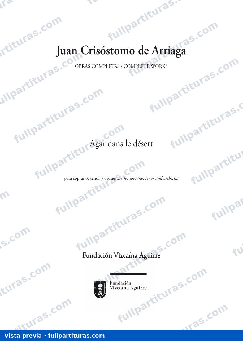 'Agar en el desierto' (para soprano, tenor y orquesta) [3 Mb] — preview