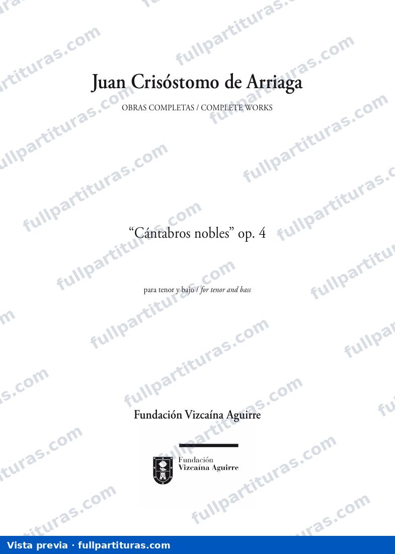 'CÃ¡ntabros nobles op. 4' (para tenor y bajo) [541 Kb] — preview