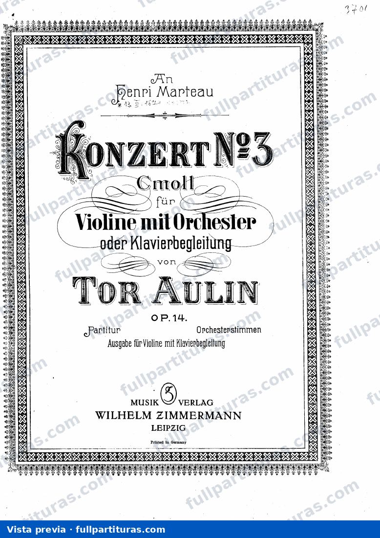 Violin Concerto No.3, Op.14 — preview