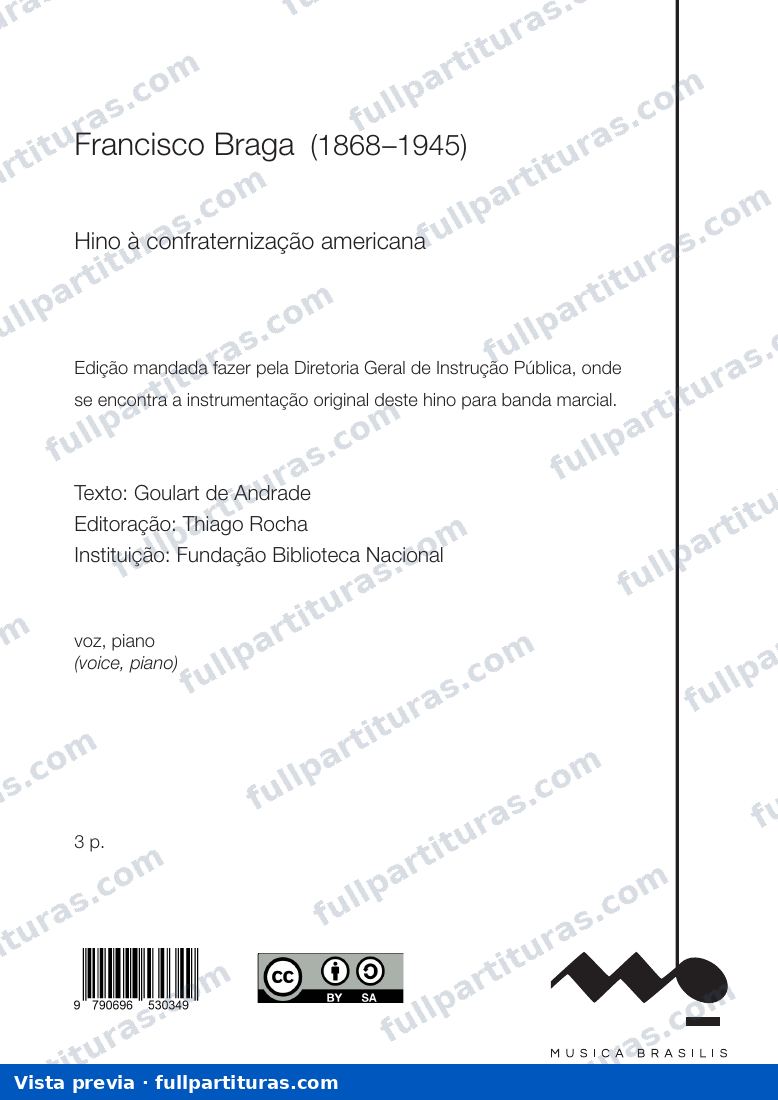 Hino A Confraternizacao Americana — preview